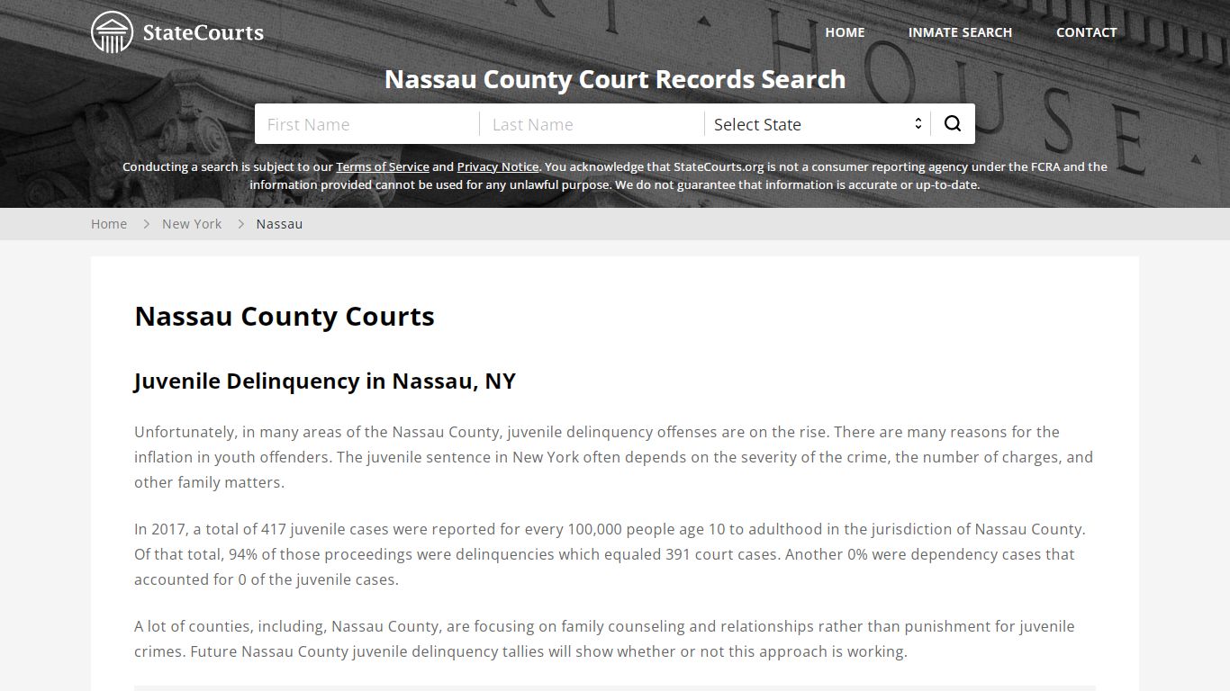 Nassau County, NY Courts - Records & Cases - StateCourts