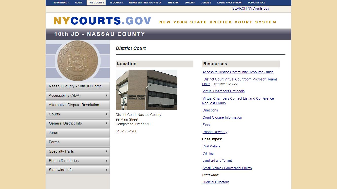 District Court - Nassau - 10th JD | NYCOURTS.GOV